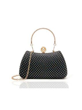 MUDUO Women's Pearl Clutch Evening Bag Crossbody Shoulder Handbag Wedding Party